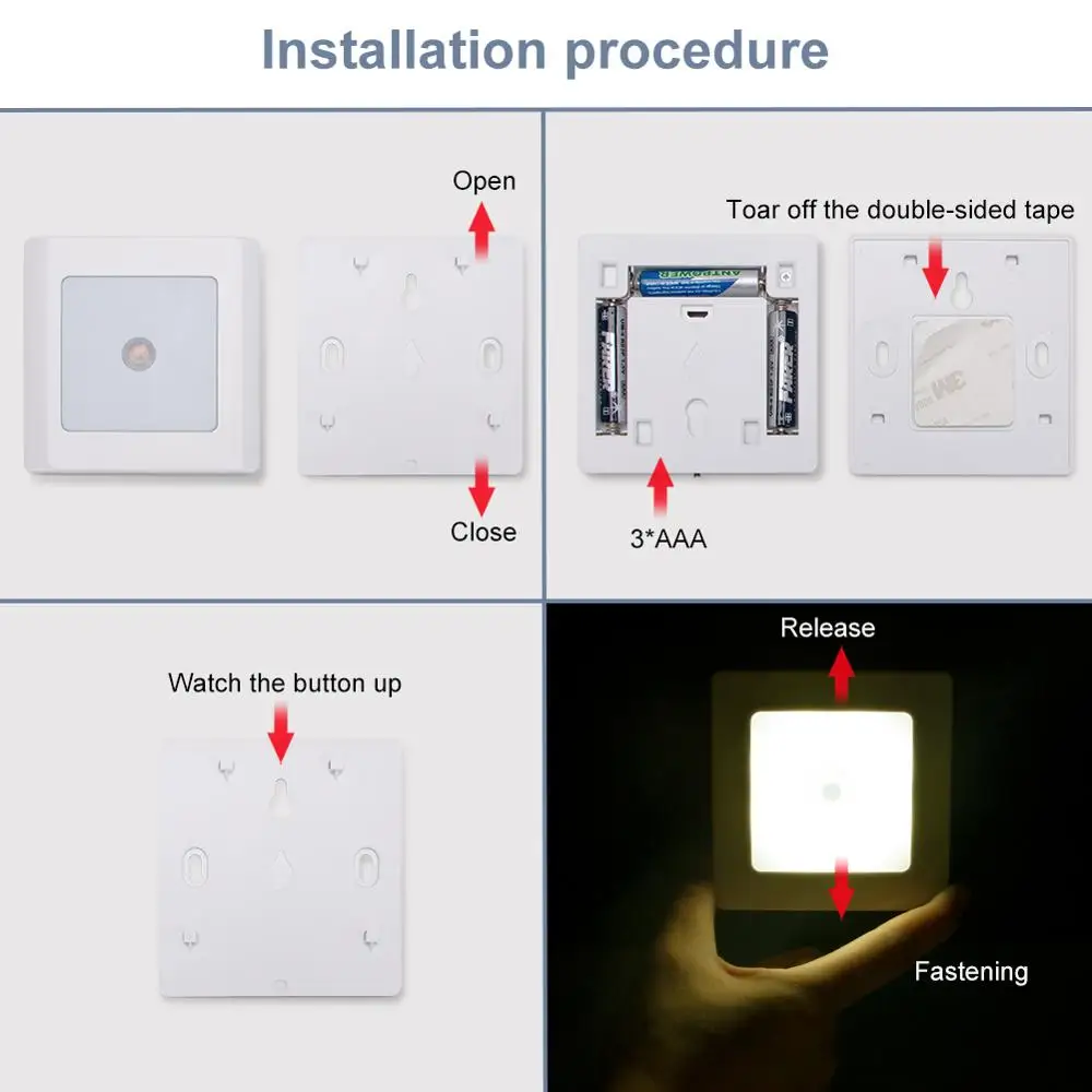 Ночной светильник с датчиком движения инфракрасный датчик аварийный настенный