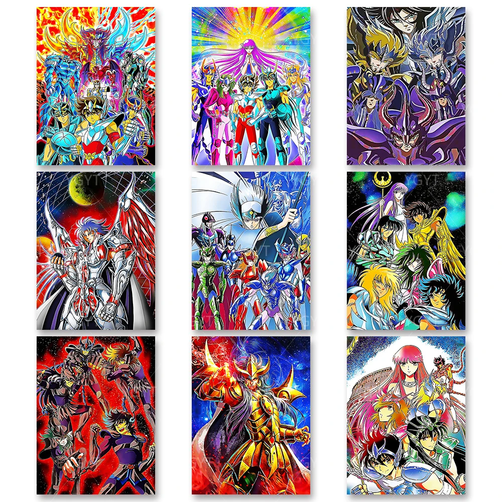 

Saint Seiya Japan Anime 5D Diamond Home Decoration Embroidery Painting Picture Cross Stitch Full Round Drill Gift Wall Sticker