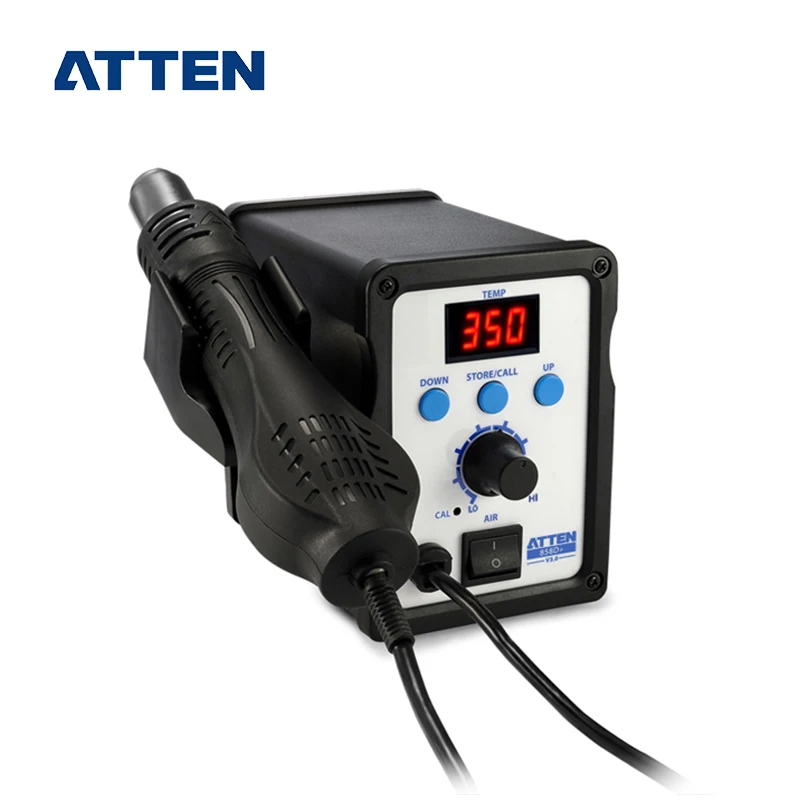 ATTEN AT858D + 500 градусов паяльная станция с горячим воздухом Thermoregul светодиодный