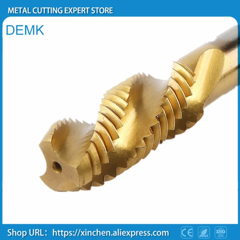 Метчики с титановым покрытием и спиралью высокопроизводительные метчики из