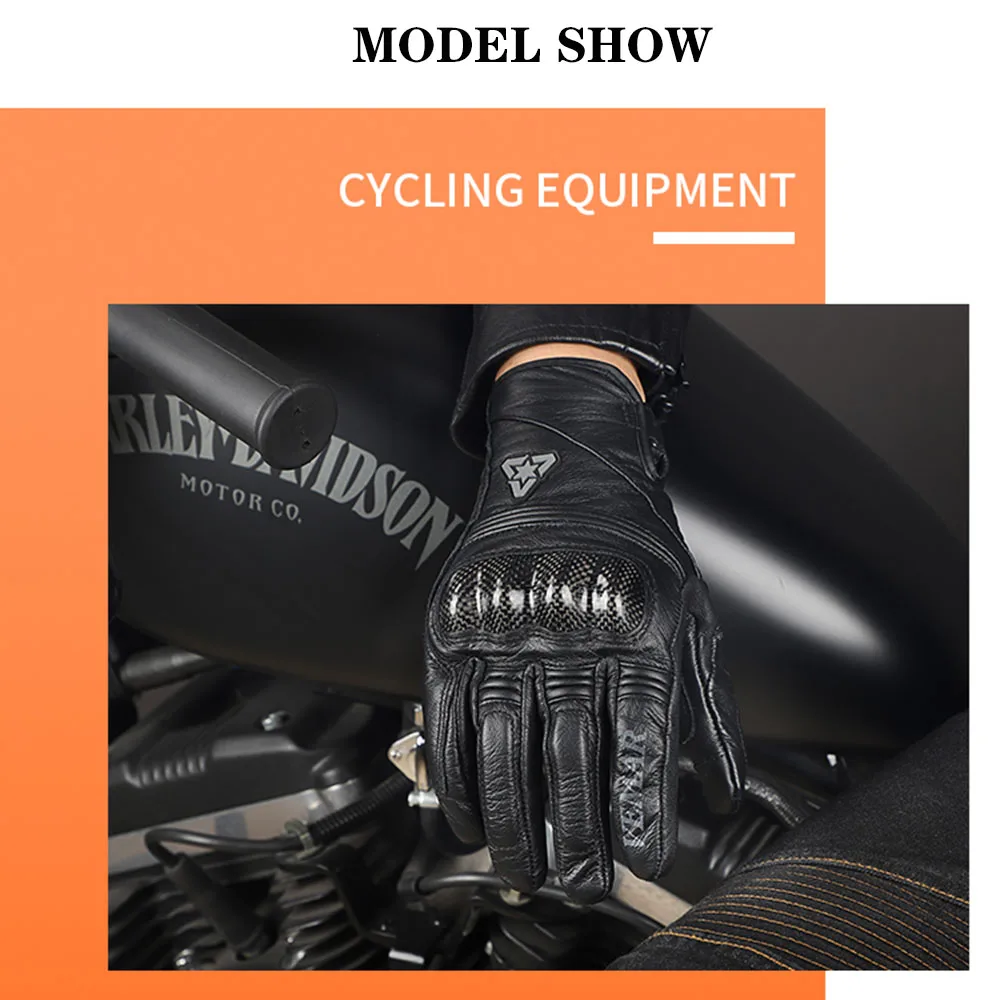 Мотоциклетные перчатки для верховой езды в стиле ретро из козьей кожи с
