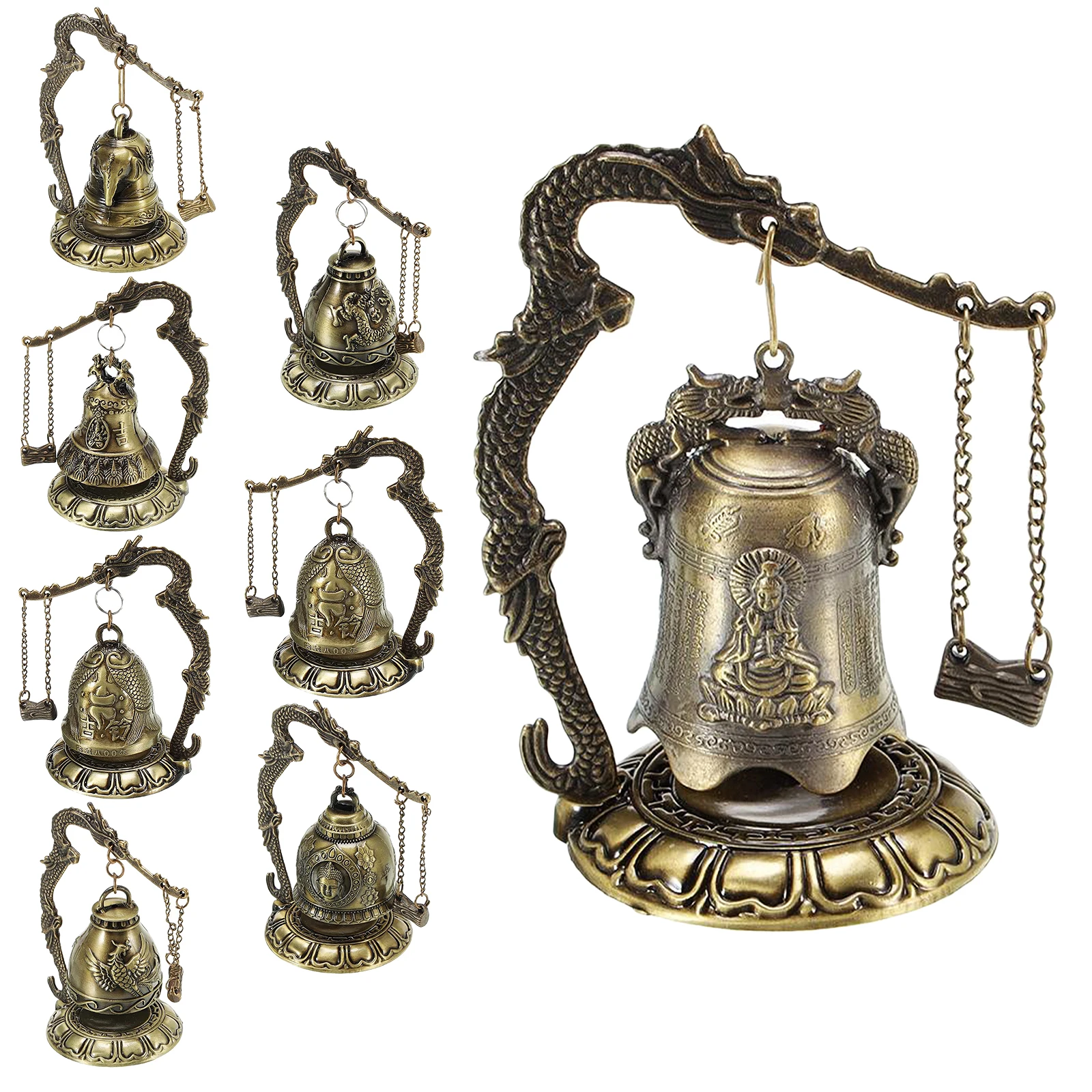 

Desktop Feng Shui Chinese Dragon Fengshui Bell Asian Oriental Zen Art Small