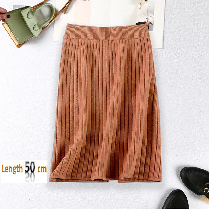 Юбка-карандаш Женская трикотажная однотонная с высокой талией | одежда