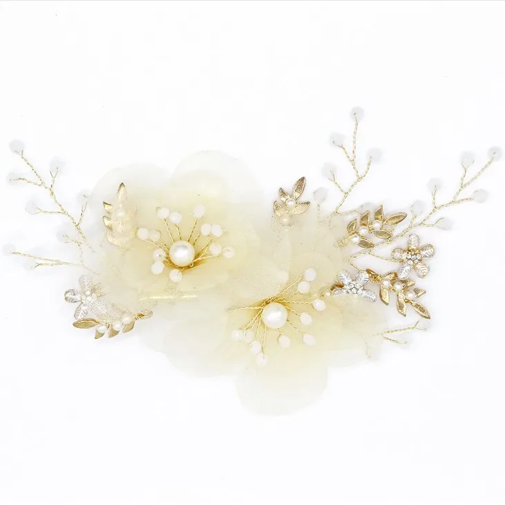 Заколки для волос с цветком шампанского женщин свадебные аксессуары украшения