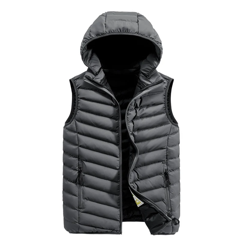 Riinr Newest 2019 Autumn Winter Men Coat Warm Sleeveless Jacket Casual Vest Cotton Army Green Waistcoat Plus Size 4XL | Мужская одежда