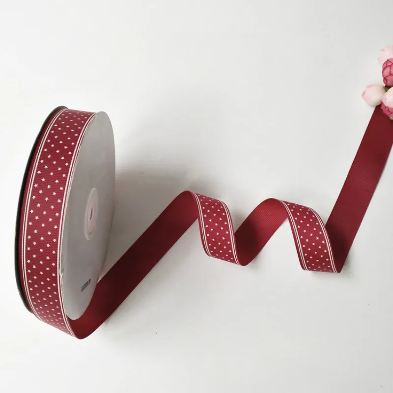 Оптовая продажа лента в горошек с принтом виде звезды для рукоделия аксессуары