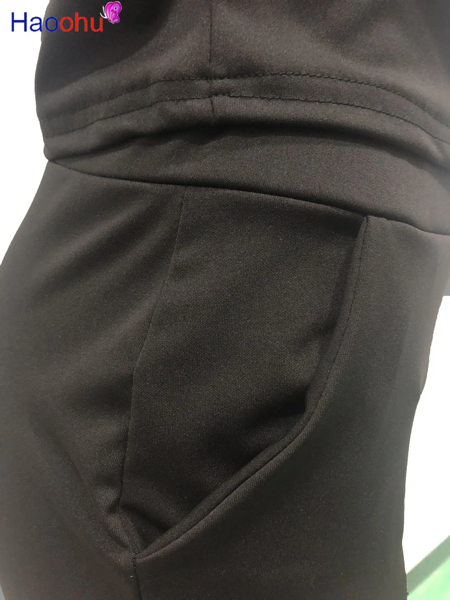 

HAOOHU Sportwear Sweatsuit Women's Set Zipper Hole Sweatshirt+ Jogger Pants Set Active Tracksuit Two Piece Fitness Outfits