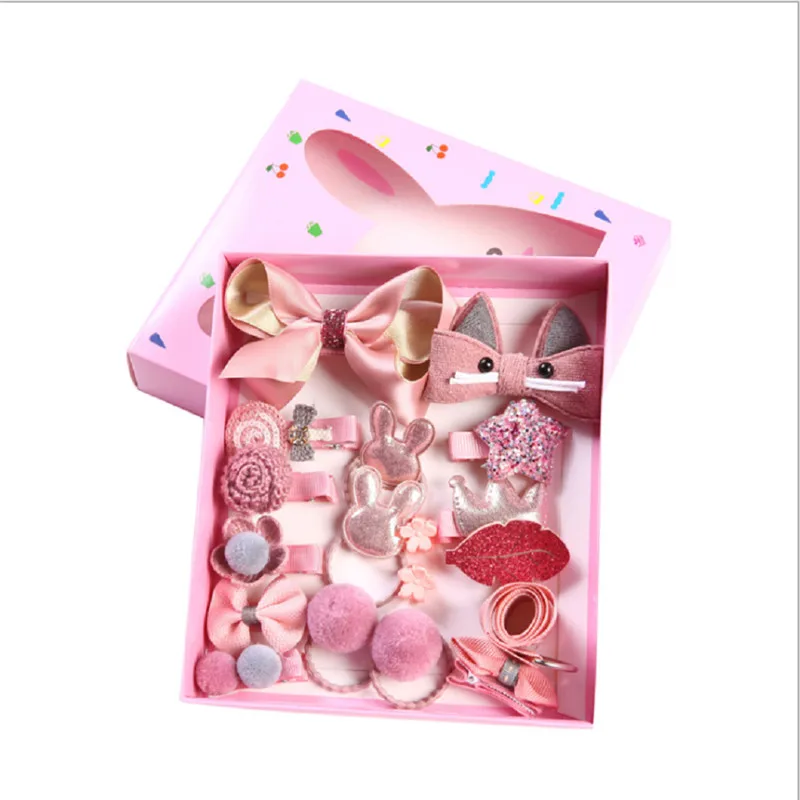 Детские милые аксессуары для волос 18 шт./коркоркор. детские заколки с бантом и