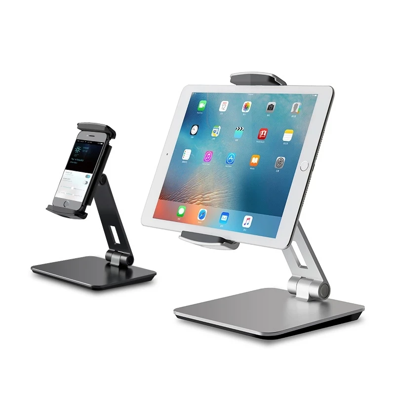 

Universal Smartphone & Tablet Stand, Aluminum Desk Mount Holder fits for 3.5-6.5 inch Smartphone 7-13 inch iPad Pro Air Mini