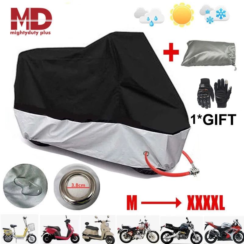 

Waterproof Outdoor Motorcycle Cover Moto Rain 4XL Coat Dustproof Motos Universal UV Sun Protector Cover For Bicycle Scooter