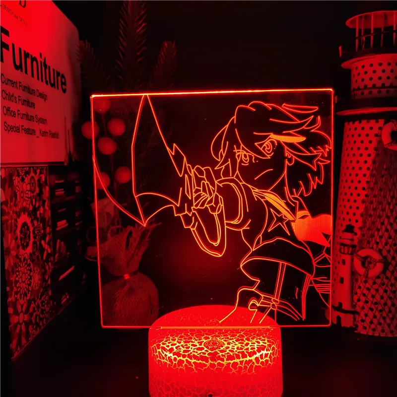 Акриловая 3d лампа Kill La Ryuko светодиодный ночник с сенсорным управлением в стиле