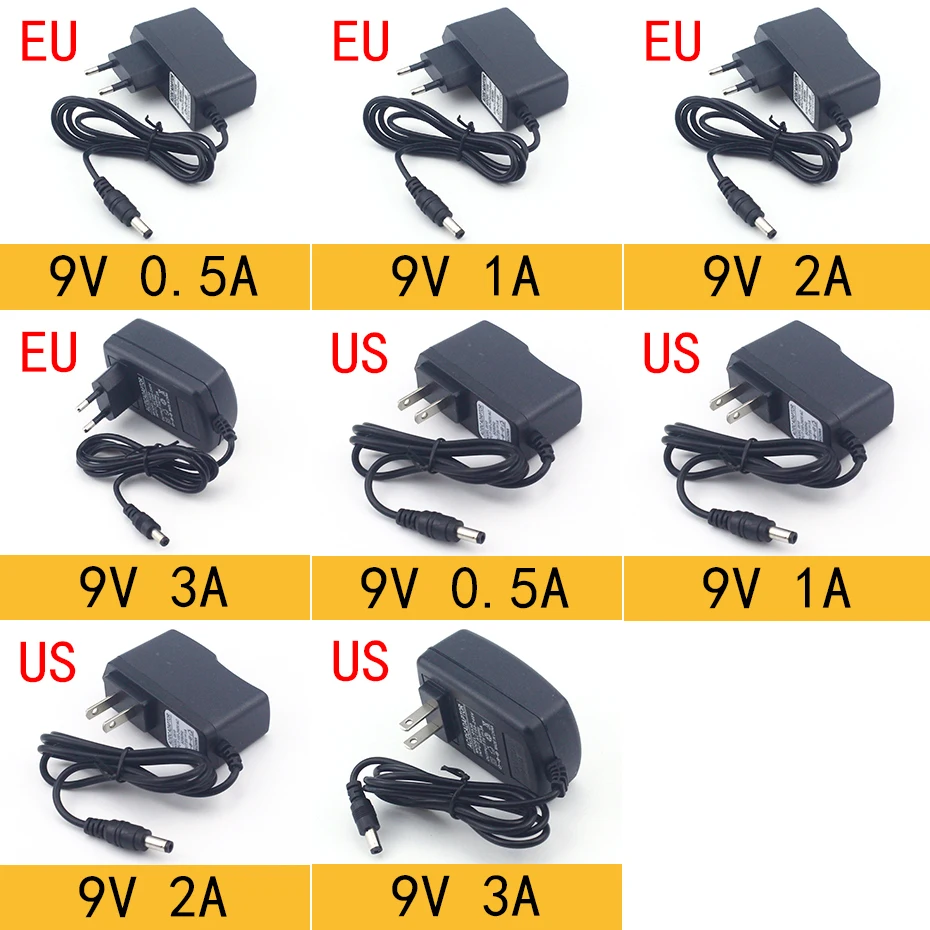 AC 110 240V DC 3V 5V 6V 9V 12V 15V 24V 0.5A 1A 2A 3A 5A 6A 8A Универсальный Мощность адаптер питания