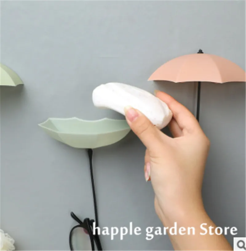 1 шт./лот креативный настенный крючок в форме зонта цветной держатель для ключей