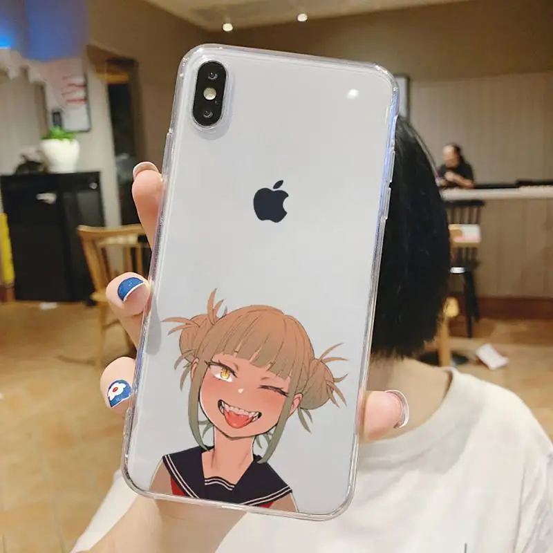 

Himiko Toga My hero academia Phone Case Transparent for iPhone 6 7 8 11 12 s mini pro X XS XR MAX Plus