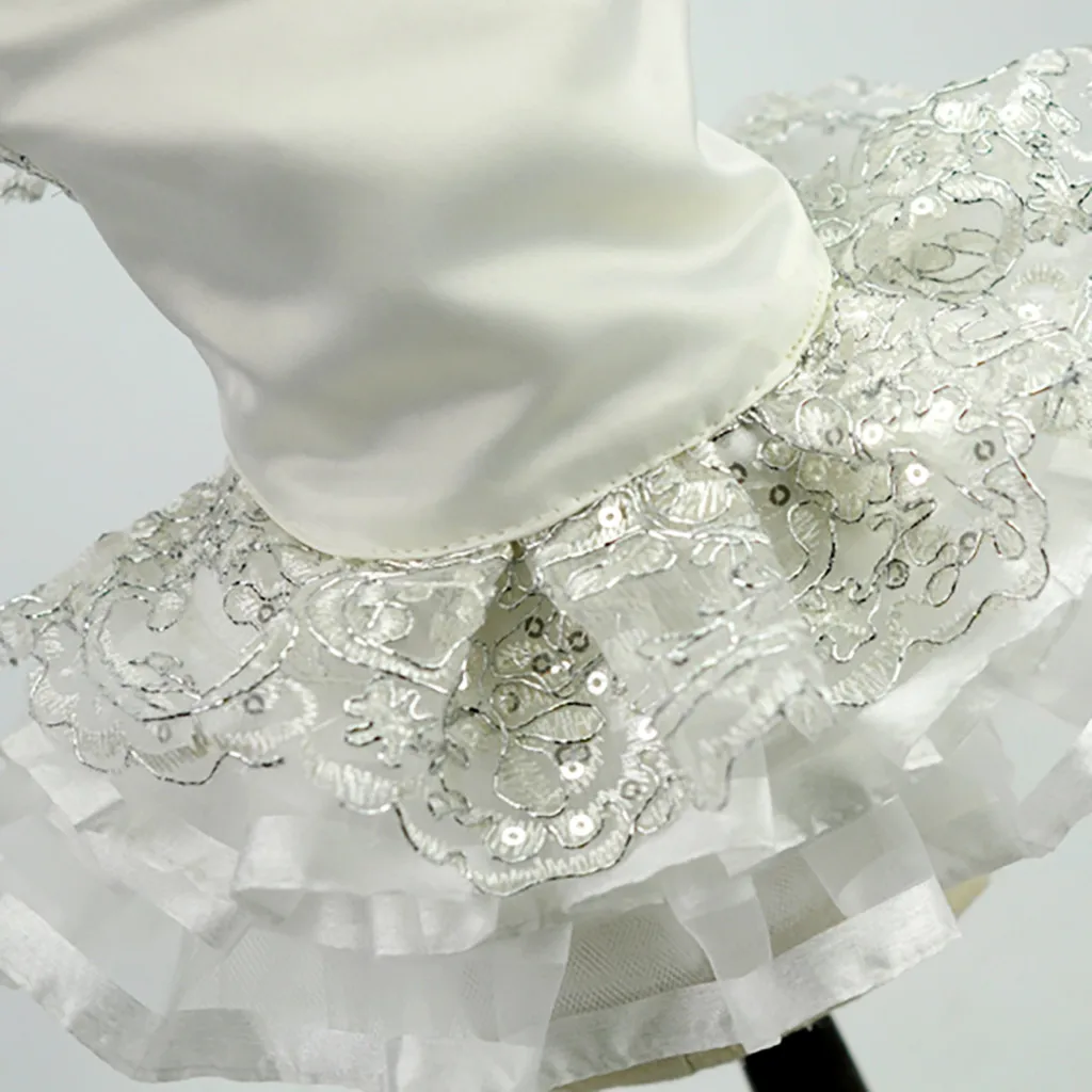 Платья для собак милые кружевные платья принцессы с жемчужинами дышащие юбки