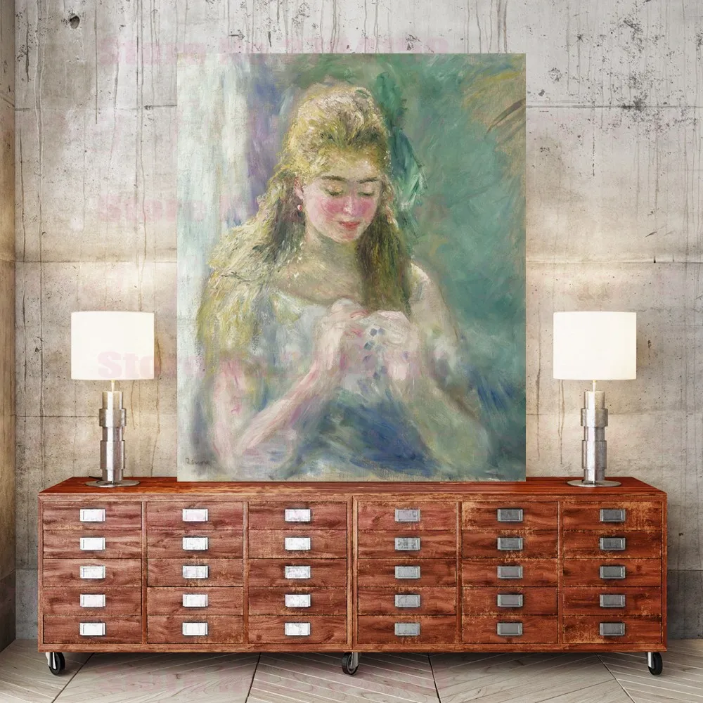 Реплика огустителя Ренуара для молодых женщин швейная чашка гладиаоли в вазе