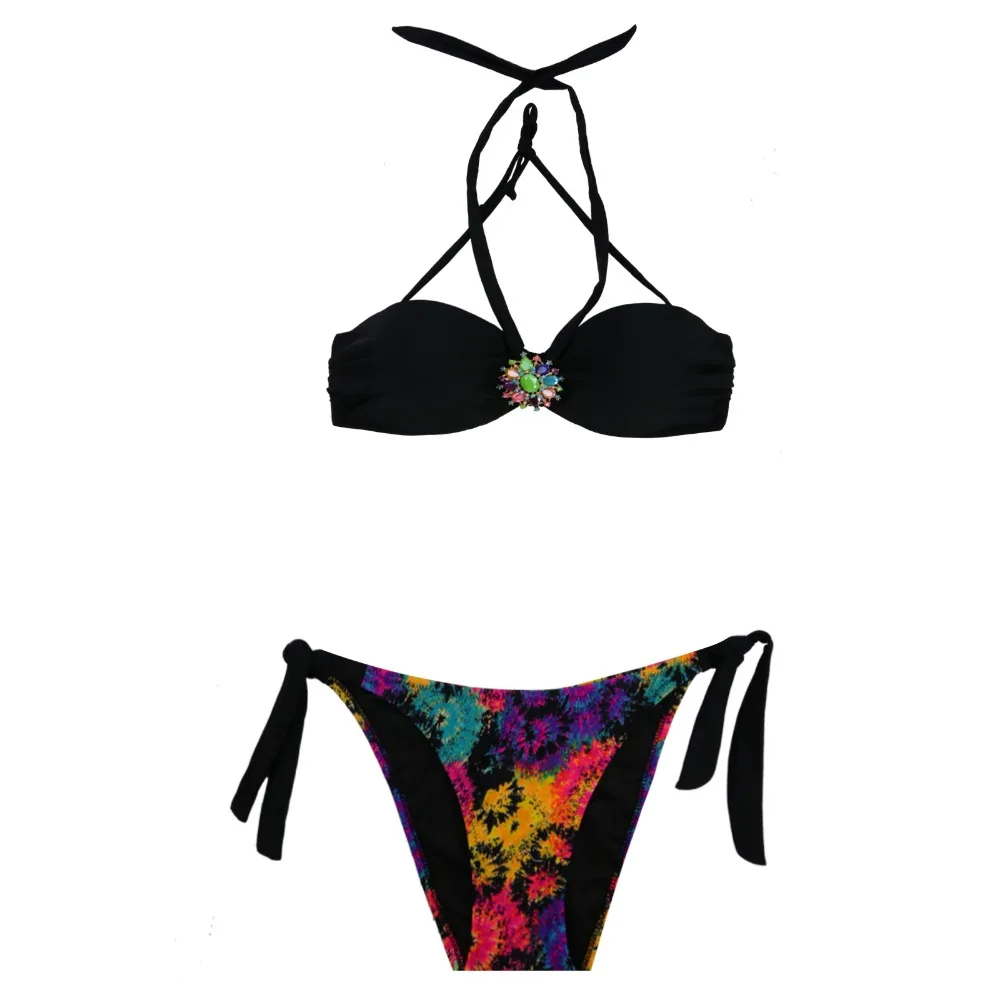 2019 Бразильский бикини сексуальный недоуздок купальник женский Танга микро