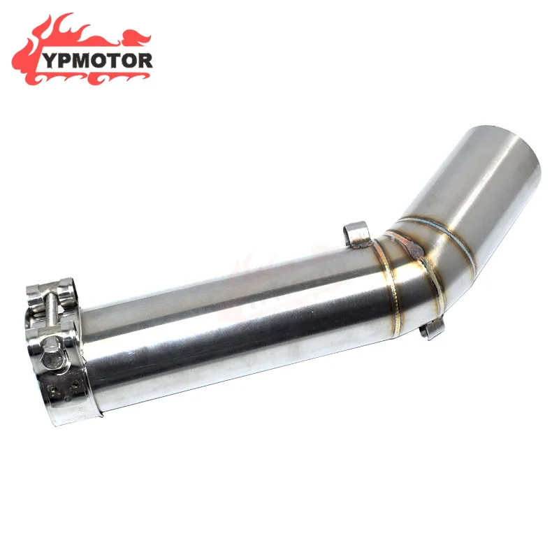 

K8 GSXR600 GSXR750 Sport Bike 51MM Slip On Middle Link Exhaust Pipe Mid Link Tube For Suzuki GSX-R600 GSX-R750 2008-2010 2009