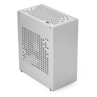 b07 mini itx computer case discrete graphics chassis wall mount riser cable included silver edition 8 78x7 24x4 09in