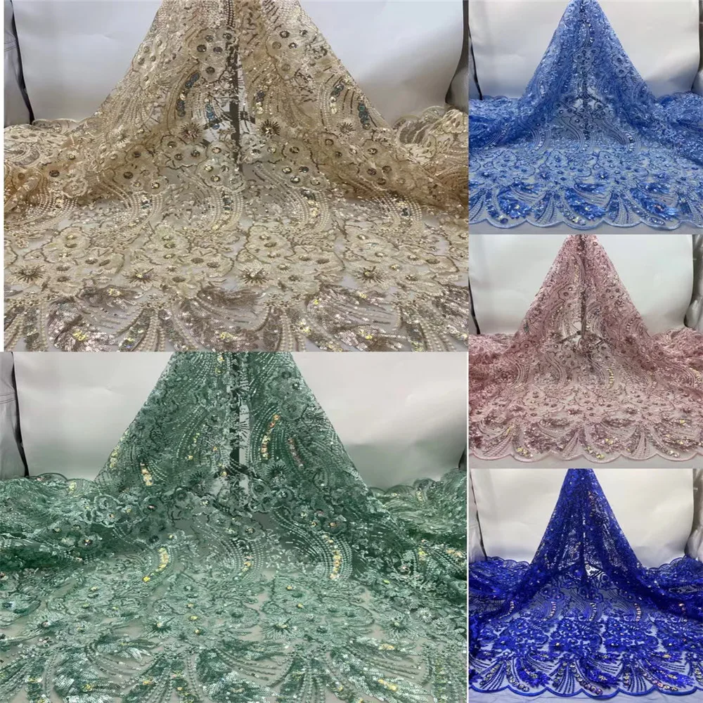 Новинка 2021 французская тюль нигерийское Сетчатое кружево африканская сетка с