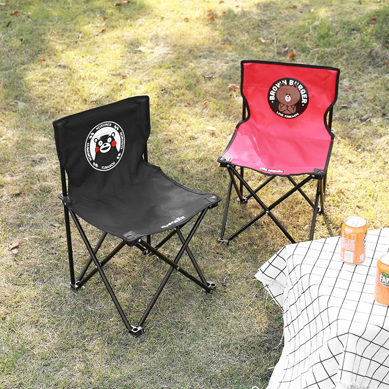 저렴한 휴대용 야외 접이식 낚시 의자, 귀여운 캠핑 등받이 스케치 귀여운 의자