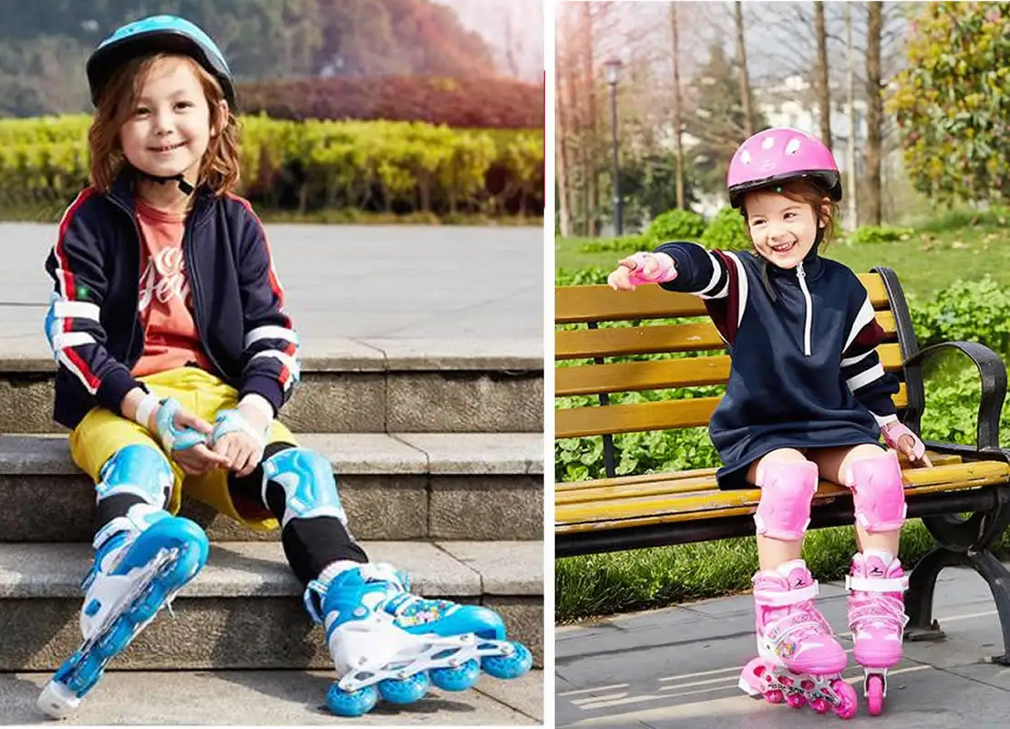 Обувь детская для мальчиков и девочек параллельно регулируемая мигающая с