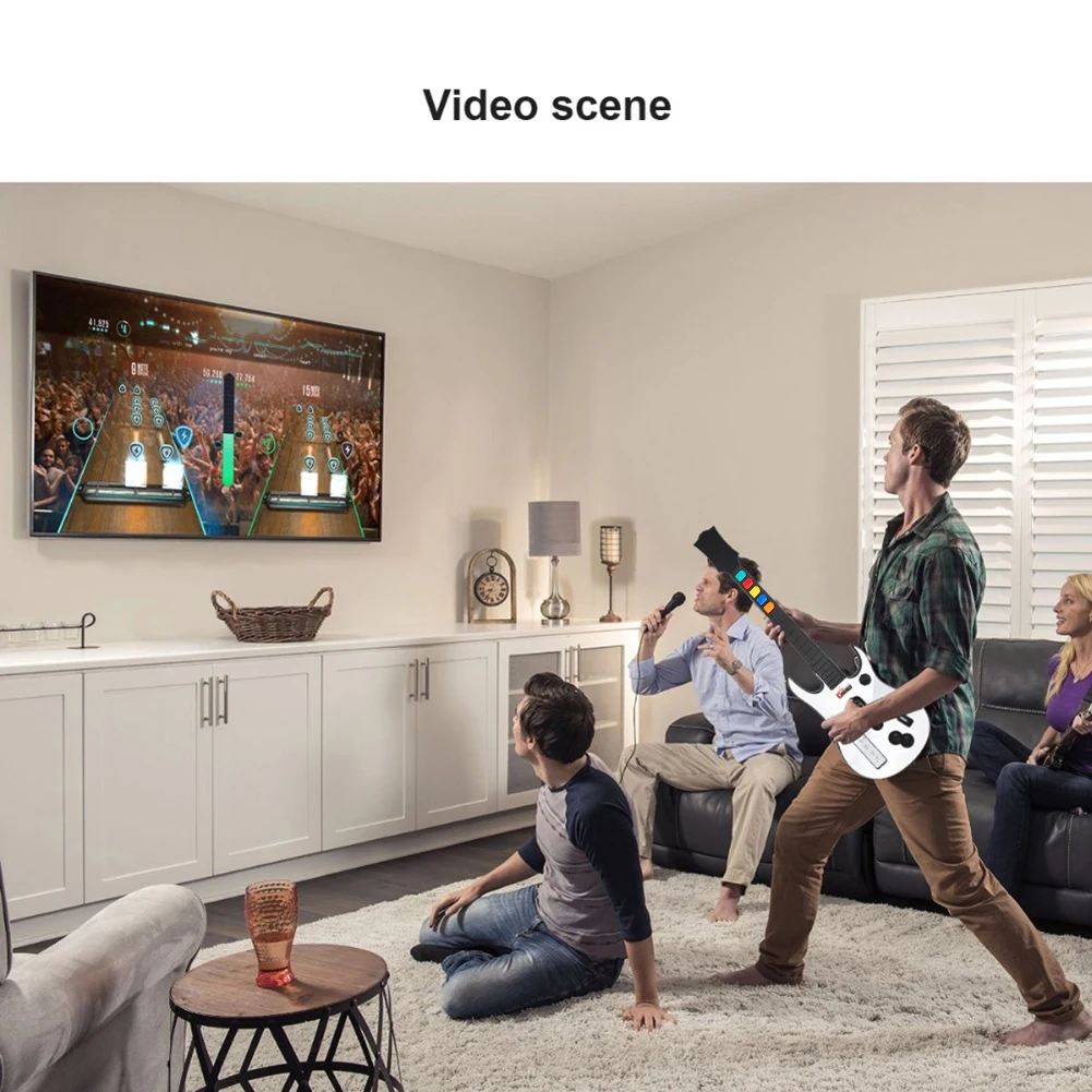 Беспроводной контроллер с регулируемым ремешком для Wii Guitar Hero Rock Band 3 2