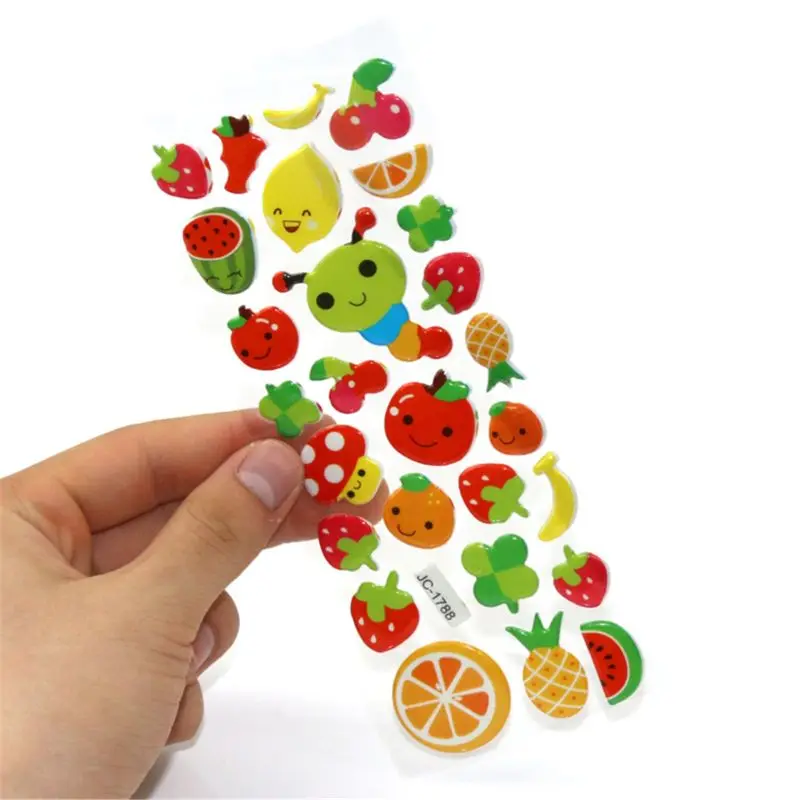 Pegatinas 3D de 20 hojas para ni&ntilde;os y beb&eacute;s, 500 + pegatinas hinchables, varios paquetes para &aacute;lbum de recortes, diario de balas, No.-4