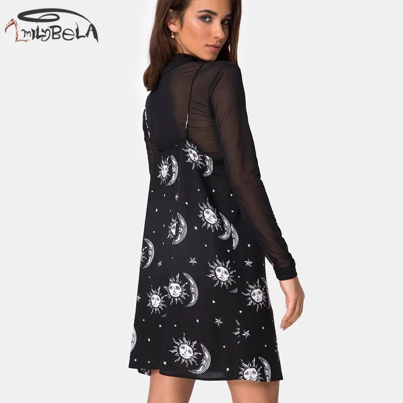 Imily Bela готическое платье на бретельках с v-образным вырезом черные мини платья