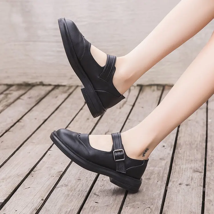 Маленькие кожаные туфли Женская обувь в британском стиле новинка весны 2020