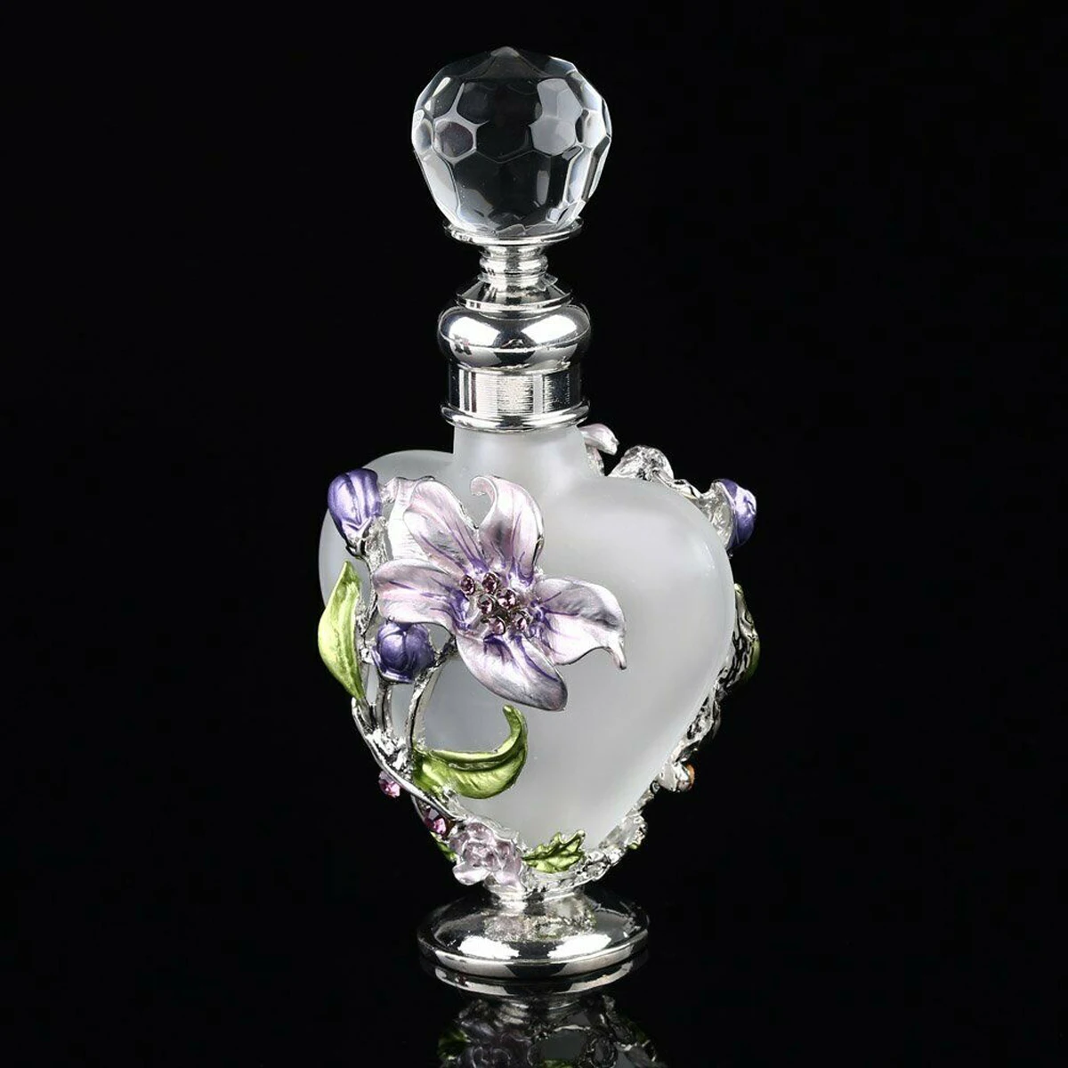 Стеклянный флакон для духов 1 шт. с узором орхидеи 10 мл | Красота и здоровье