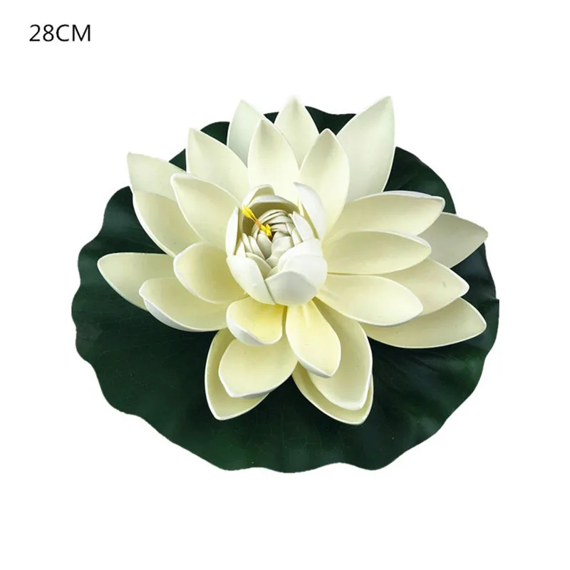 Искусственный Поддельный Лотос цветок из ЭВА цветы лотоса вода Лилия плавающий