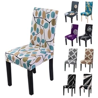 1pc wedding spandex chair slipcover floral printing elastic chair covers stretch banquet siamese decor