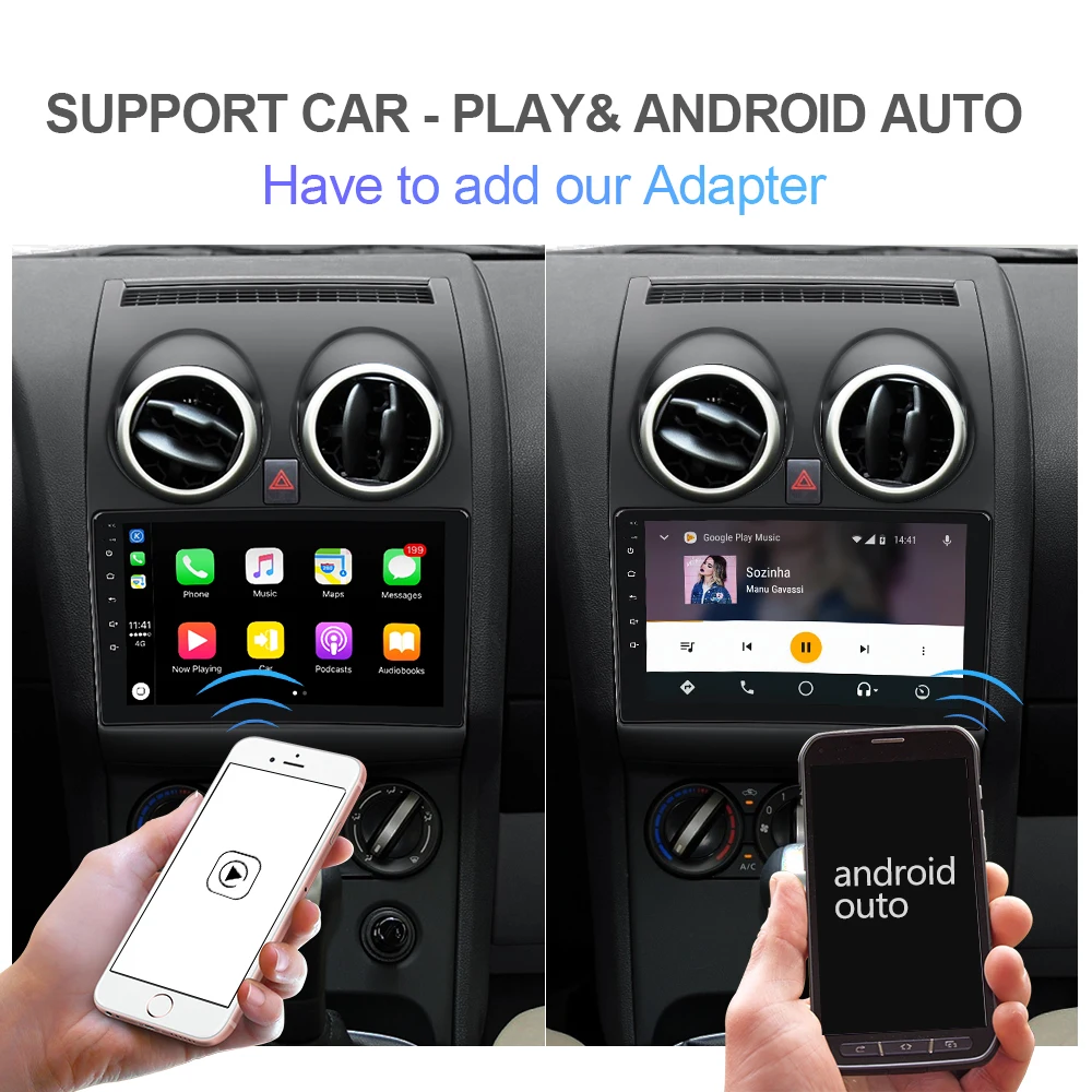 Автомобильное радио Isudar H53 4G Android 1 Din для Nissan Qashqai J10 2006 2013 Автомобильный