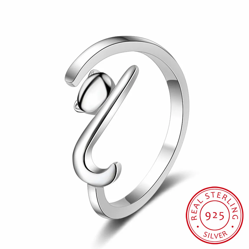 Женское кольцо из серебра 100% пробы с длинным хвостом|Кольца| |