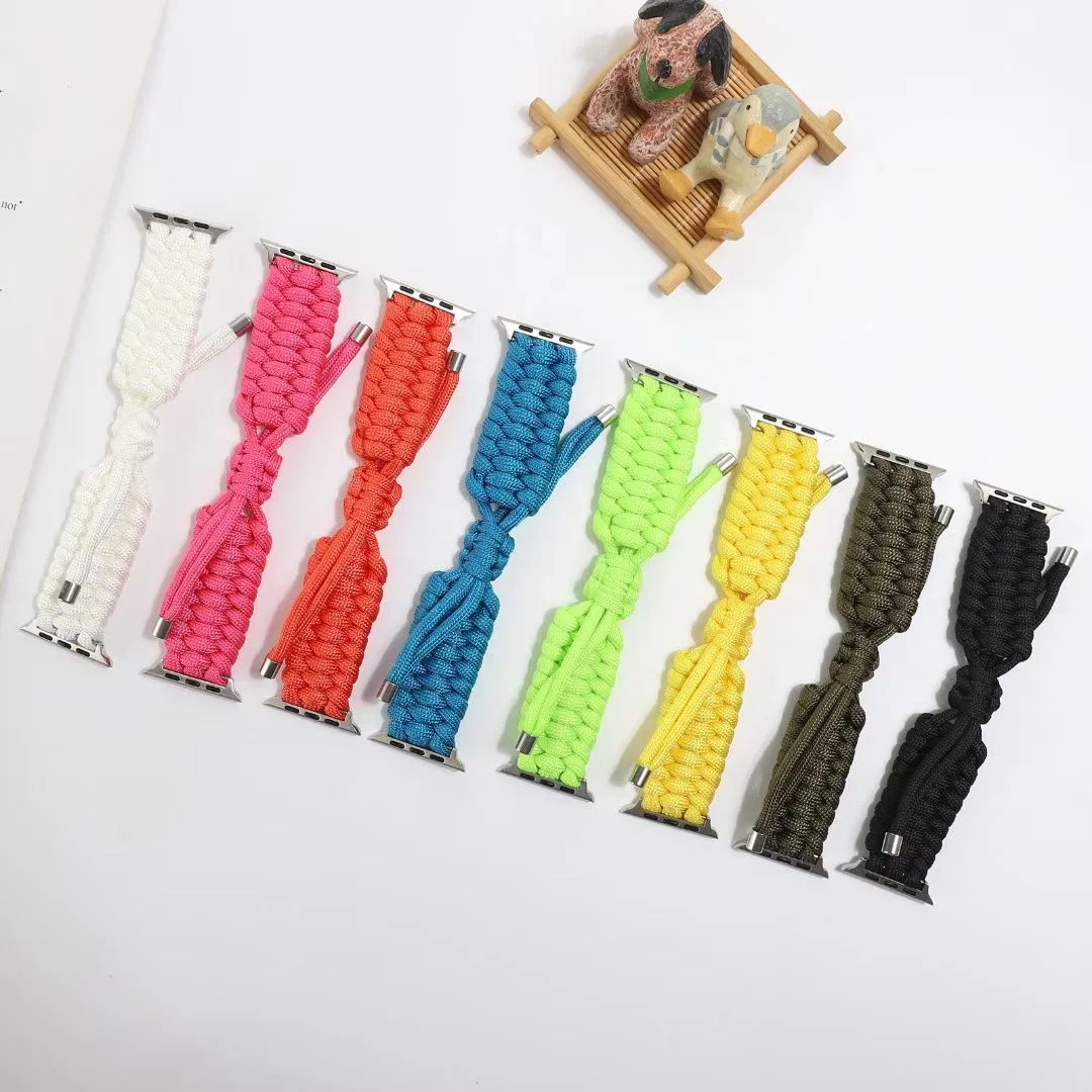 Nylon Rope Bracelet + Case Cover for Apple Watch Band 42MM 38MM 44MM 40MM Strap for iWatch Series 6 5 4 3 2 1 Protection Shell