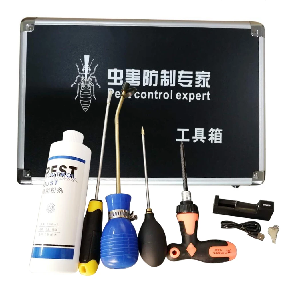 1Set Pest Control Expert Toolbox, Cockroach, Termite, Mosquito, Spare box Application tool