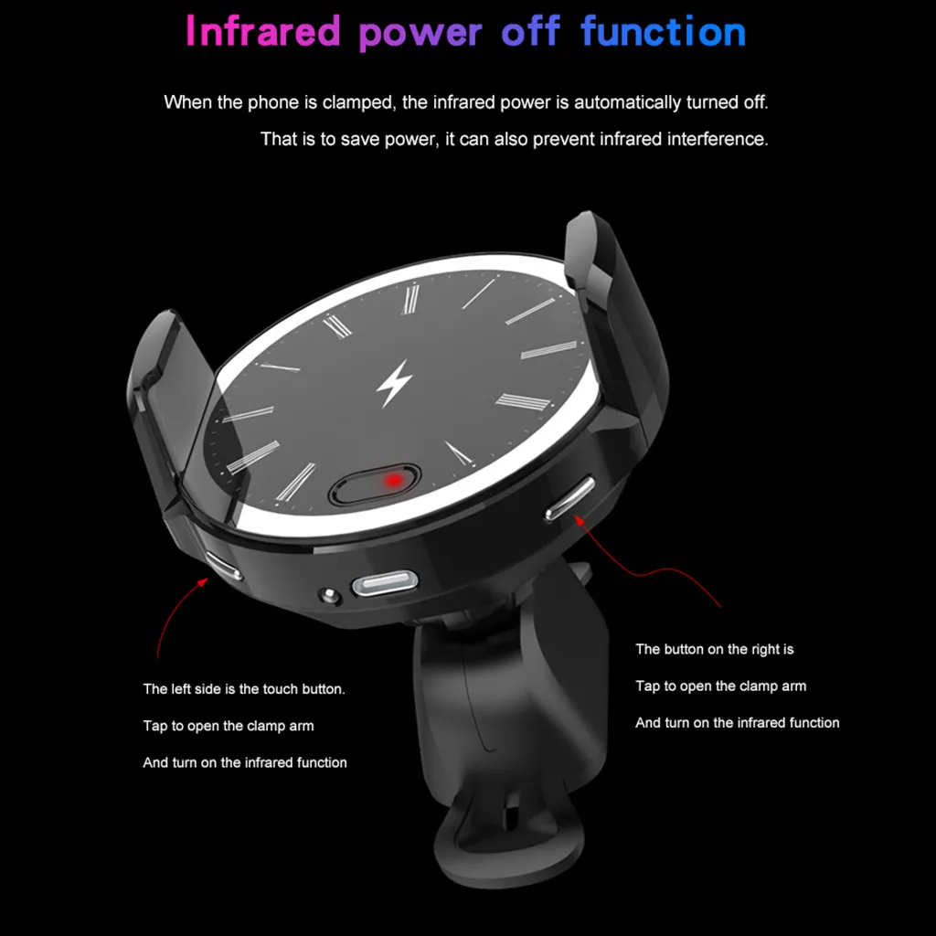 Умная Автомобильная беспроводная зарядная подставка креативная круглая