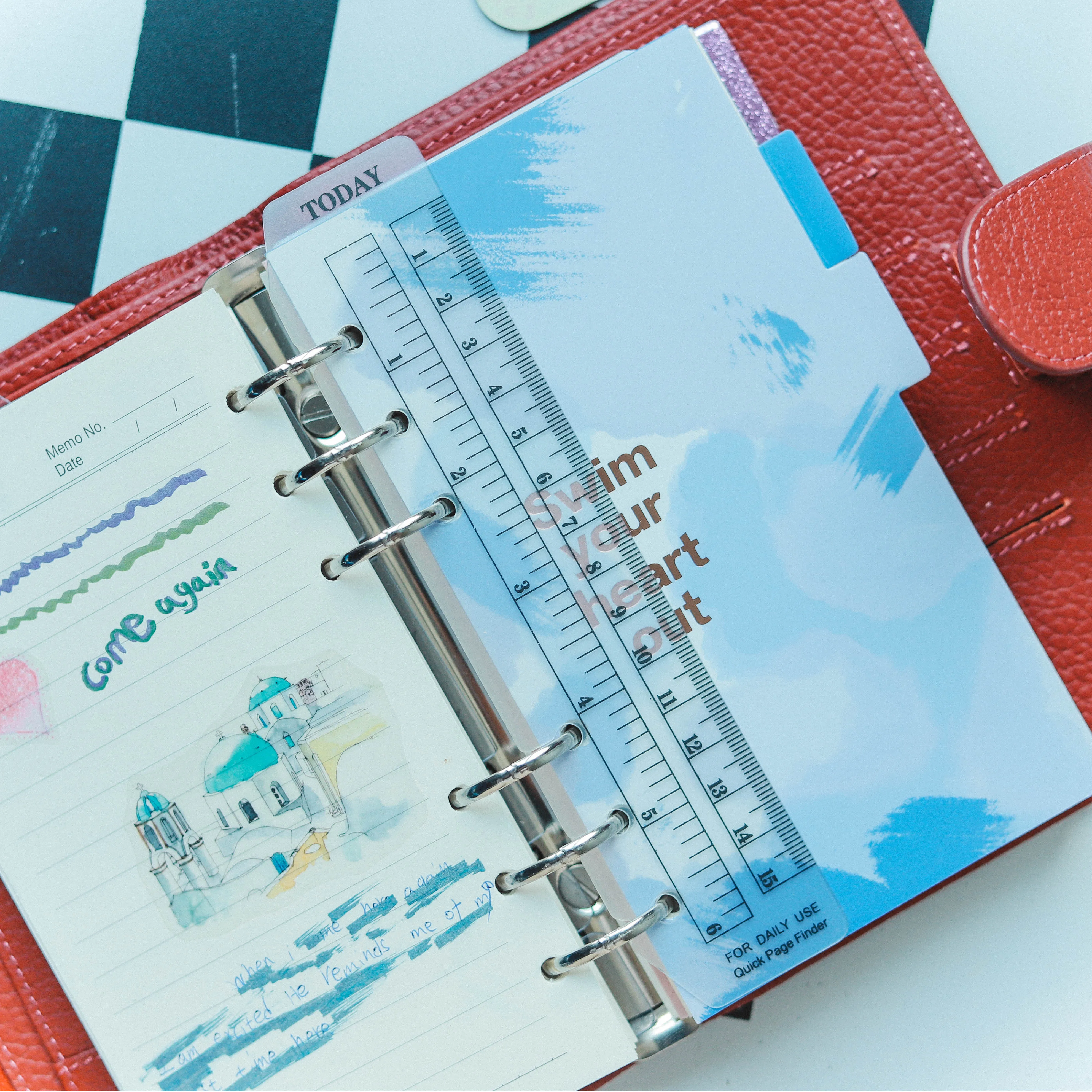 A5 A6 Notebook вкладыш закладки Линейки инструмент для рисования из мягкого пластика