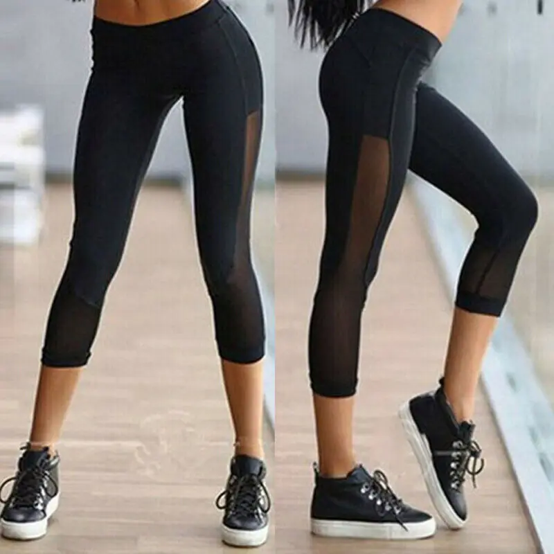 

Women High Waist 3/4 Sports Gym Pants 2019 Newest Fashion Sexy Scrunch Elastic Push Up Leggings