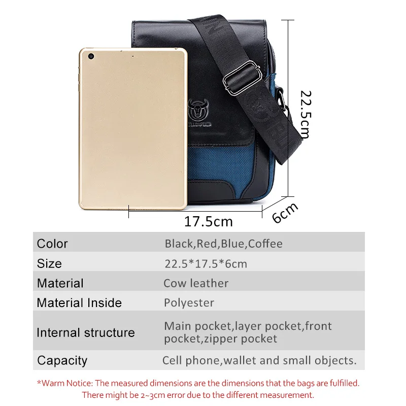 Сумка на плечо мужская с клиньями саквояж кросс-боди из натуральной воловьей