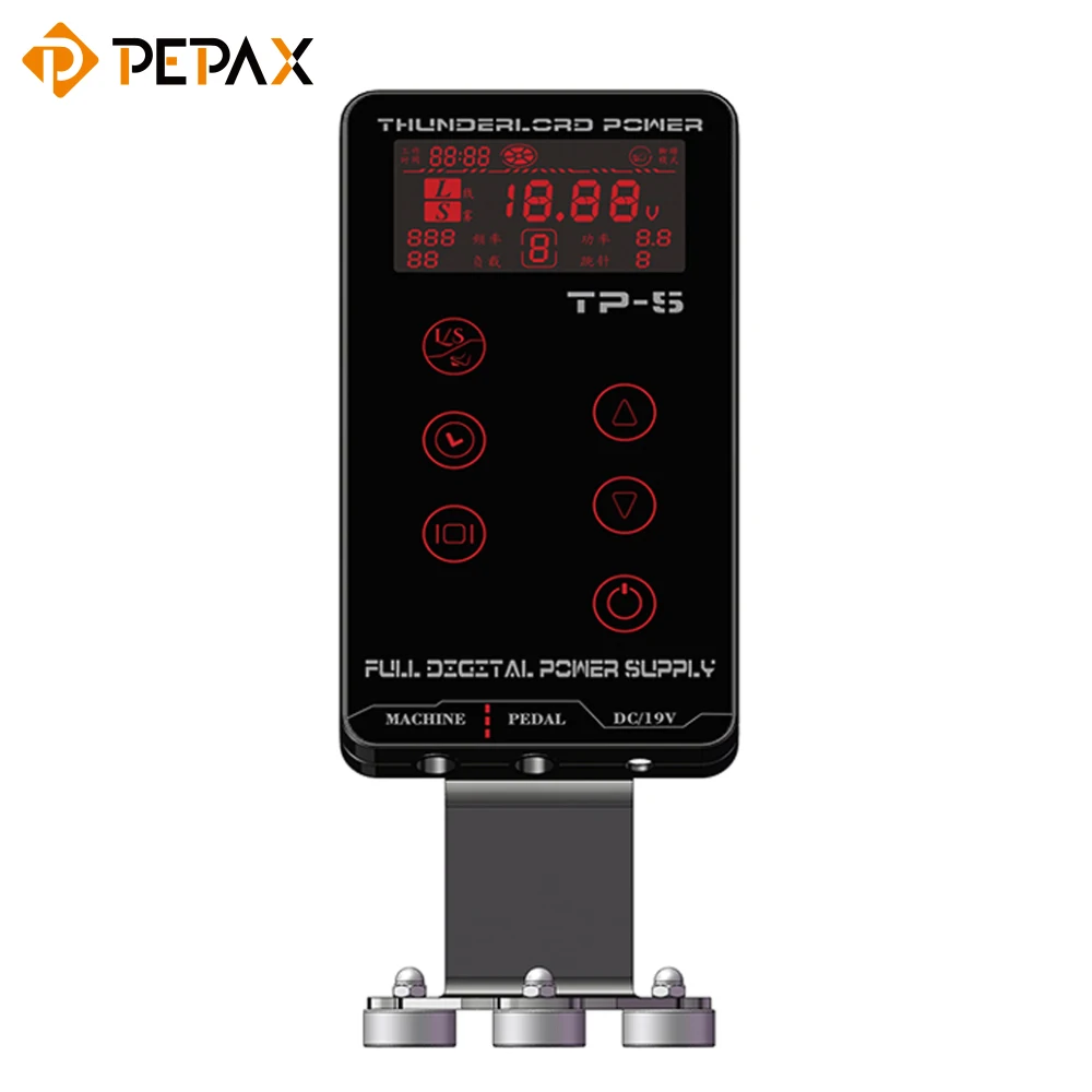 PEPAX Digital LCD Tattoo Power Supply for Rotary Tattoo Machine Pen Foot Pedal Permarent Makeup Tattoo Power Supplies