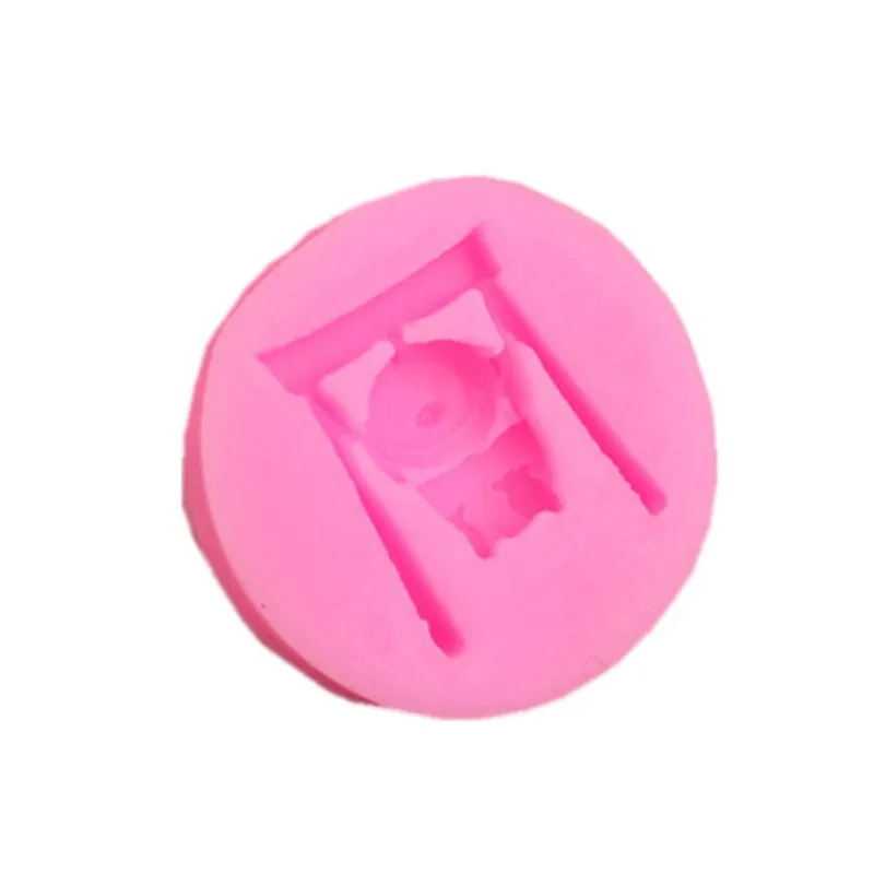 Силиконовая детская форма в форме качели для украшения шоколадного торта