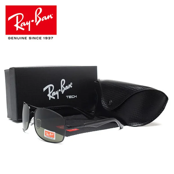RayBan RB3480 квадратные поляризационные солнцезащитные очки мужские UV400 зеркальные солнцезащитные очки для вождения винтажные Lunette De Soleil Homme
