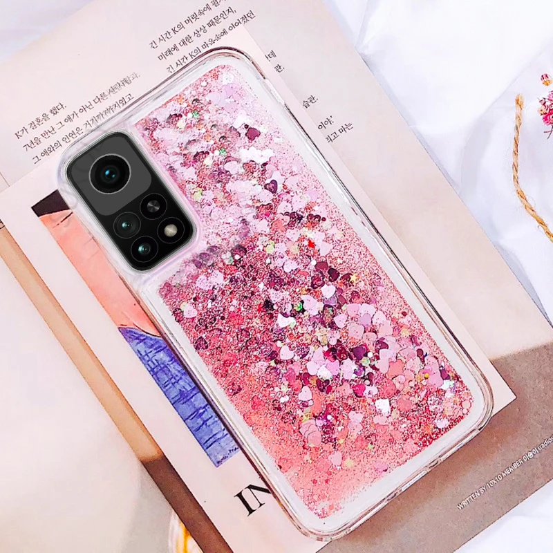 glitter stars quicksand phone case for xiaomi redmi note 9 8 11 pro 9s 11t poco x3 nfc m4 mi 10t pro 11 lite 5g ne soft cover free global shipping
