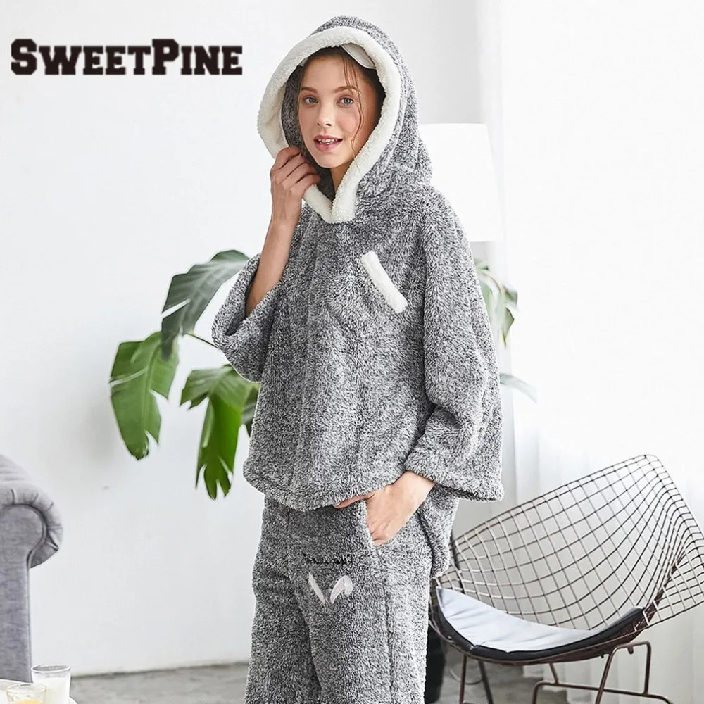 Брендовые высококачественные женские пижамные комплекты SWEETPINE зимняя