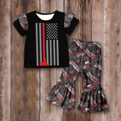 Новинка 2020 штаны в стиле колокольчиков для девочек детская рубашка с рукавами