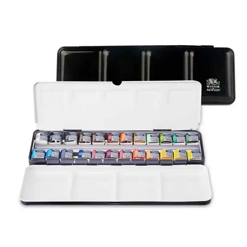 Жестяная коробка Winsor Newton Cotman профессиональная твердый пигмент акварелью 12/24