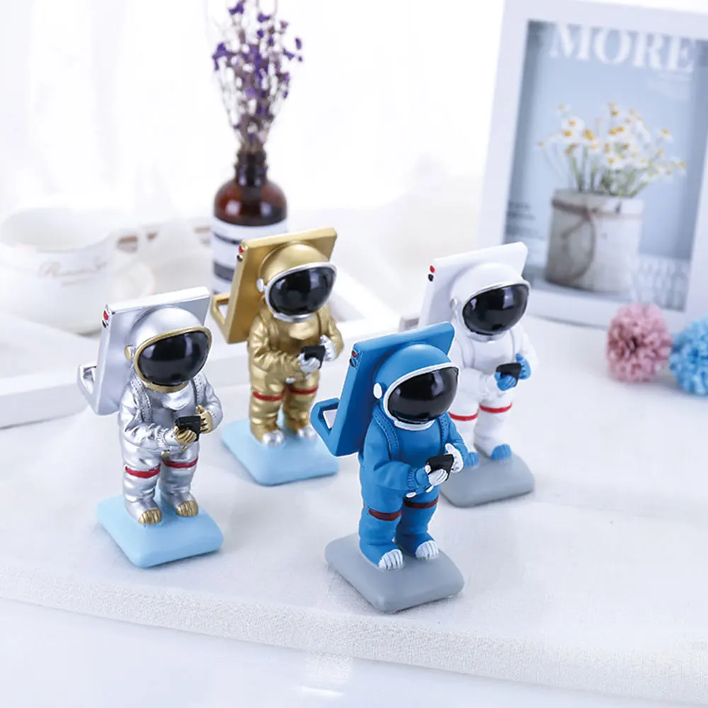 Столешницы для украшений для мальчиков и девочек праздничные подарки креативное космическое астронавт мобильный держатель для телефона резиновый ремесло.