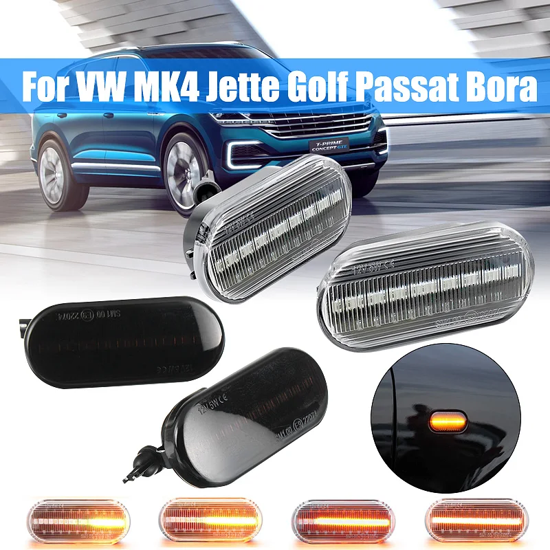 Светодиодный указатель поворота для VW Bora Golf 3 4 T5 Passat 3BG Polo SB6 SEAT Ibiza Leon Skoda Ford 2